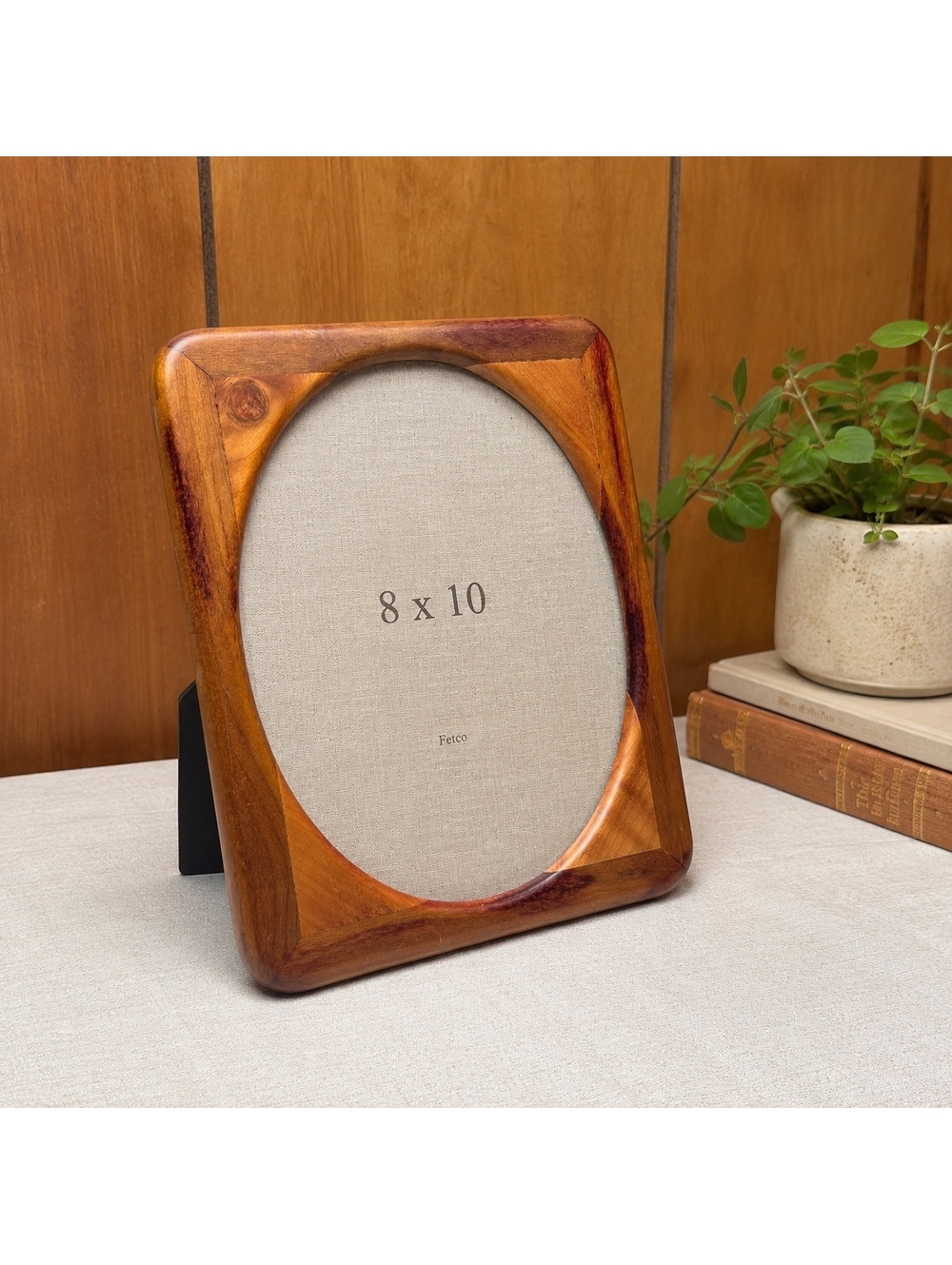 Vintage Fetco 8x10 Wood Picture Frame Oval Opening Rounded Corners